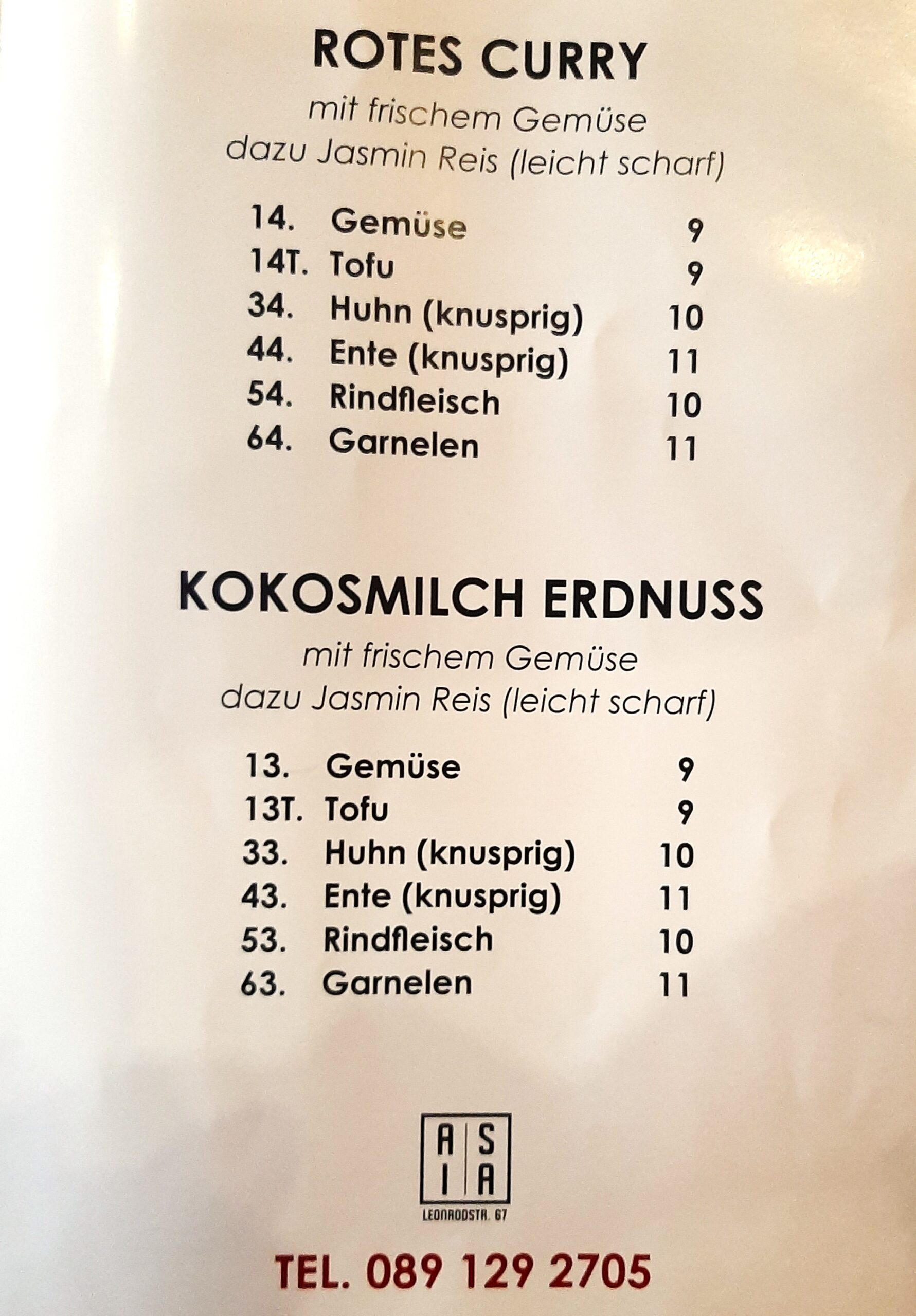 ASIA Feinkost & Imbiss Speisekarte 3